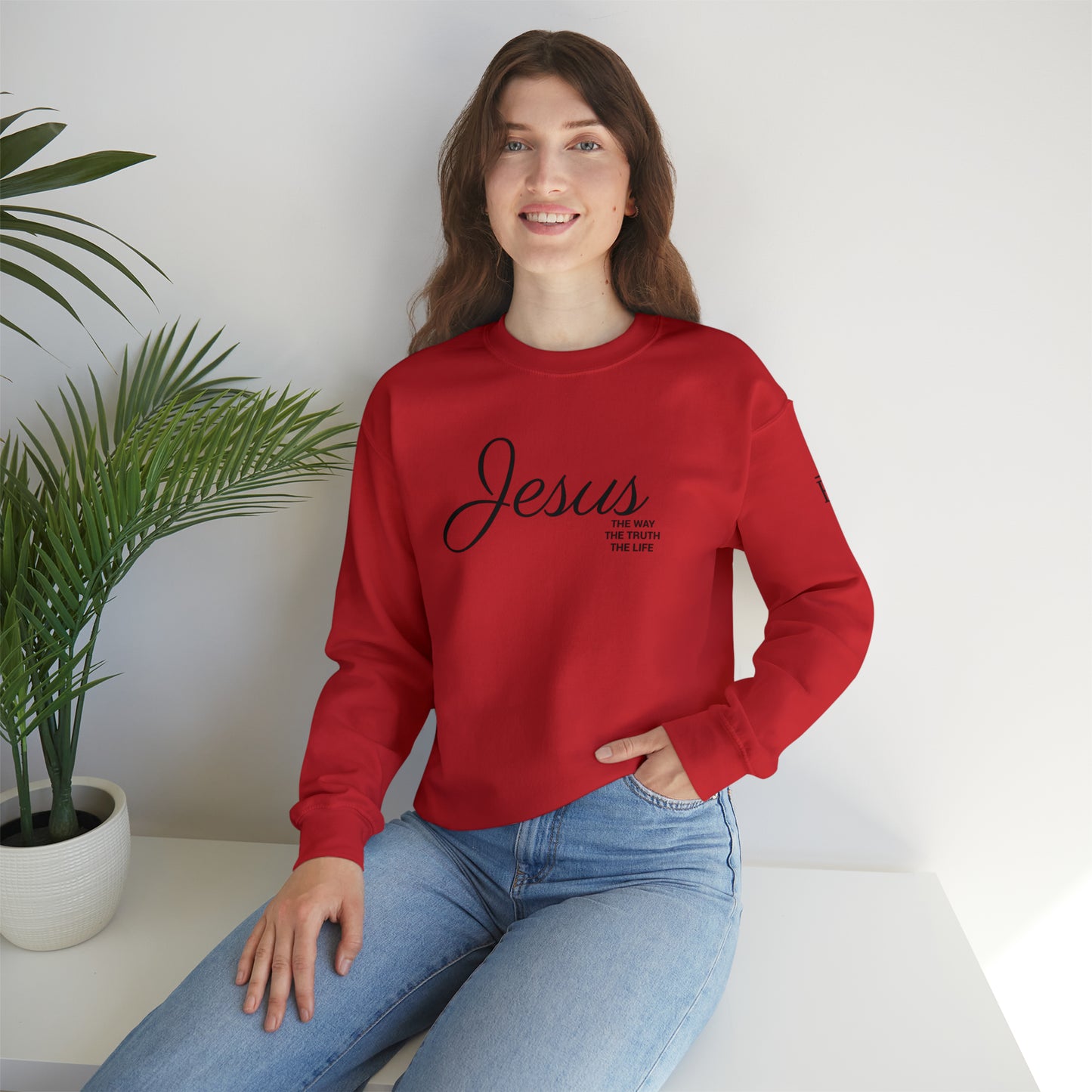 Adult Premium Crewneck Sweatshirt "JESUS THE WAY" RF Signature Series