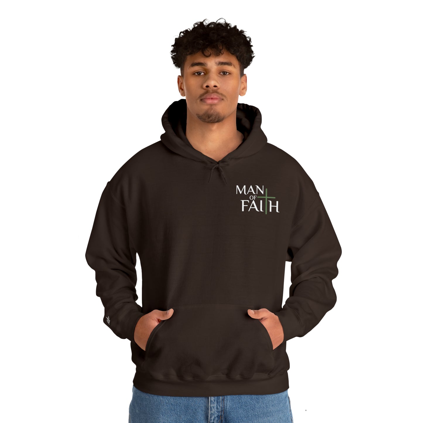 Adult Premium Hooded Sweatshirt "MAN OF FAITH" RF Signature Series