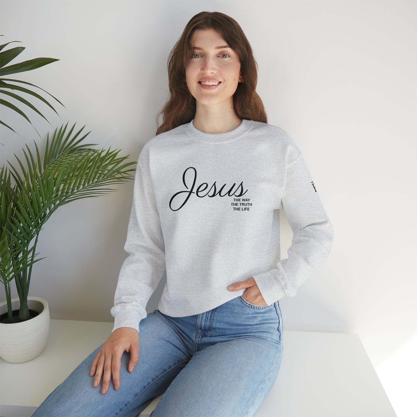 Adult Premium Crewneck Sweatshirt "JESUS THE WAY" RF Signature Series