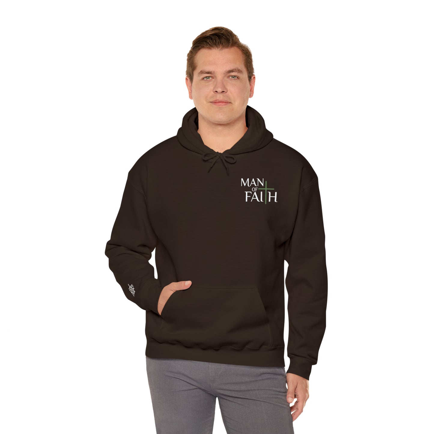 Adult Premium Hooded Sweatshirt "MAN OF FAITH" RF Signature Series