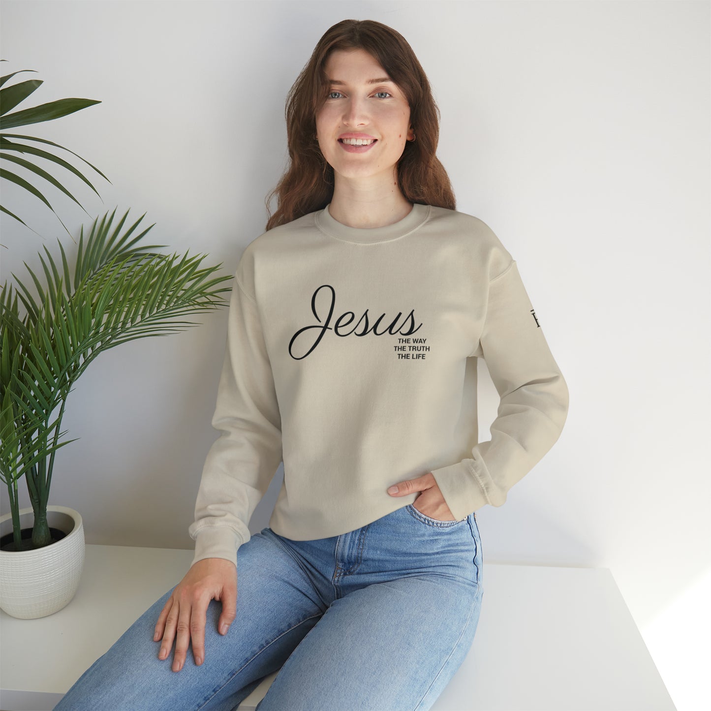 Adult Premium Crewneck Sweatshirt "JESUS THE WAY" RF Signature Series